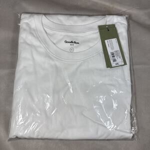 4XL Big and Tall White Goodfellow Crew Neck Short Sleeve TT